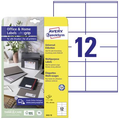 AVERY Zweckform Universal-Etiketten Office&Home, 105 X 48 Mm 3424-10