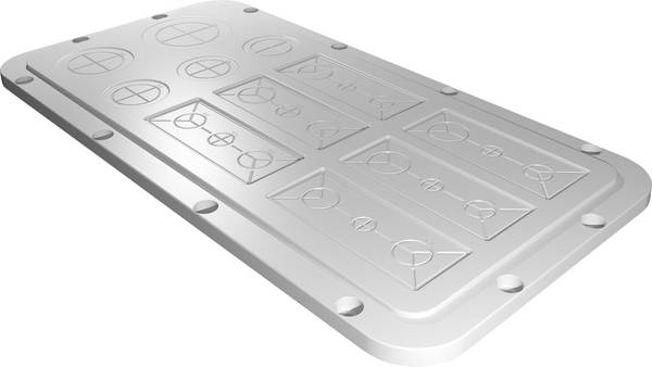 Rittal AX 2567.200 2567200 Flangeplade  (L x B) 221 mm x 436 mm Plastic  Grå 1 stk