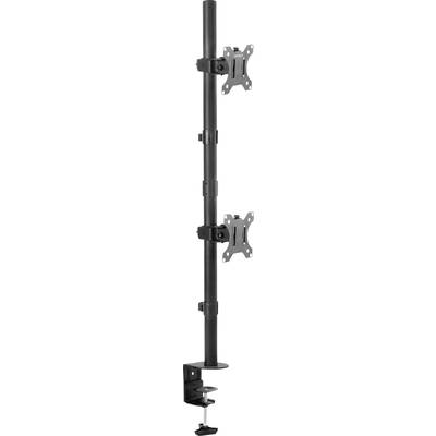 SpeaKa Professional SP-MM-420 Dobbelt Skærmbeslag 33,8 cm (13,3") - 81,3 cm (32") Sort Kan vippes og svinges, Drejbar, H