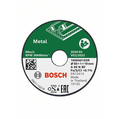 Bosch Accessories Bosch 1600A01S5Y Skæreskive lige   50 mm 10 mm 1 stk
