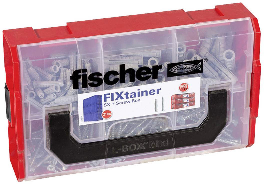 Fischer 534084 FIXtainer - SX Rawlplug-sortiment 210 stk