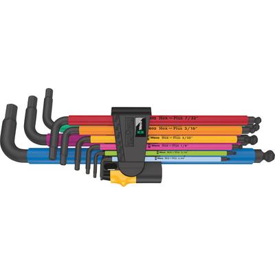 Wera 950/9 Hex-Plus Multicolour Imperial 2 Unbrako Vinkelskruetrækker-sæt 9 dele