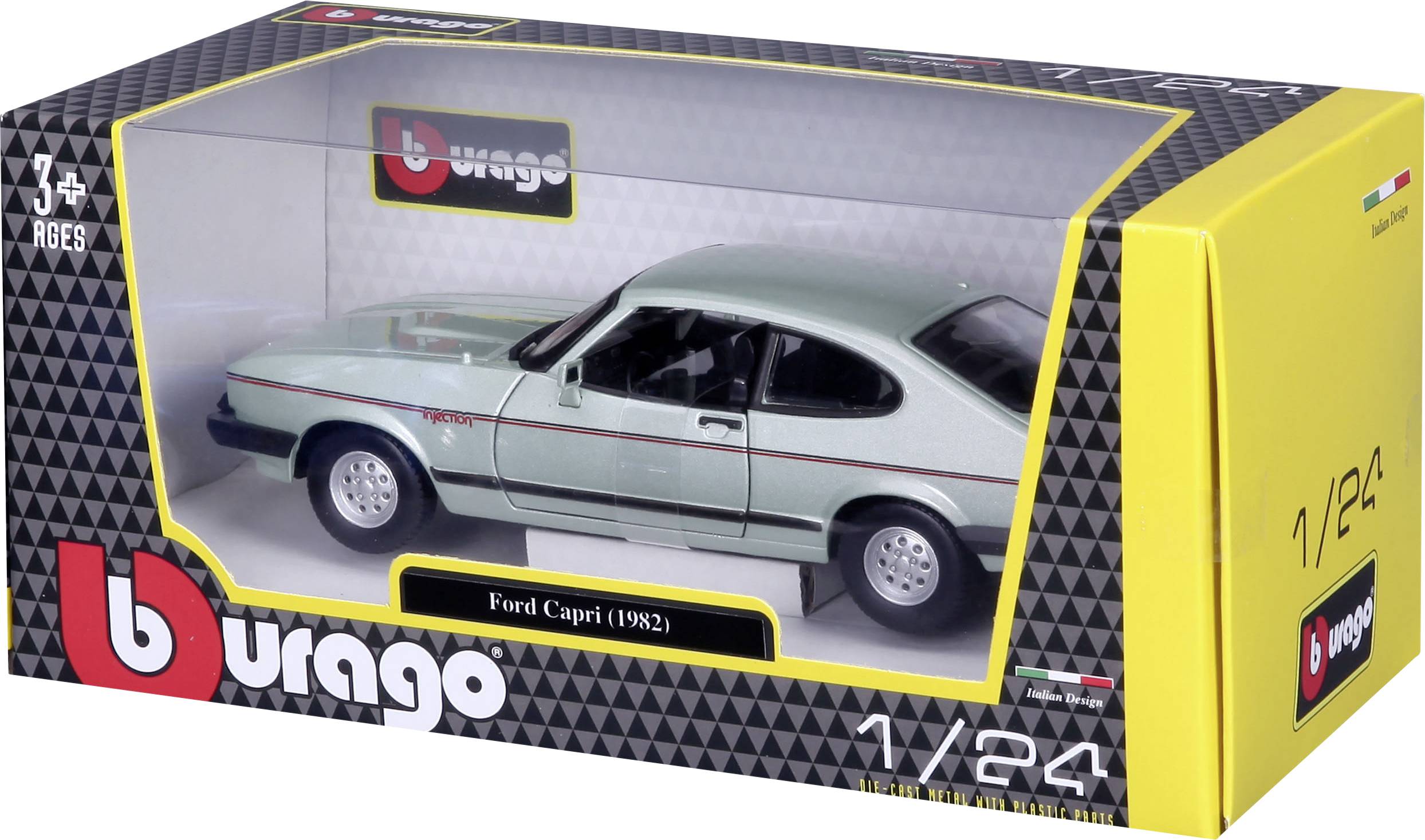Ford Capri 1973 Bburago 1:24 Verde - 18 anos! Loja on-line de miniaturas colecionáveis