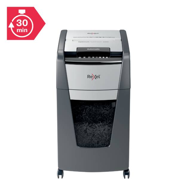 Rexel Optimum AutoFeed+ 225X Makulator 225 Blad Mikroskæring 4 x 25 mm P-4 60 l Makulerer også Papirclips, Hæfteklammer,-9