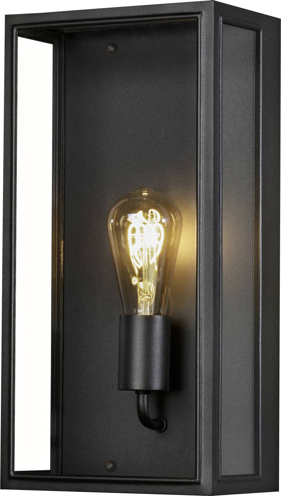 Konstsmide Carpi 7349-750 Udendørs vægbelysning, Vægbelysning Energisparepære, Glødepære, LED (RGB) E27 Sort