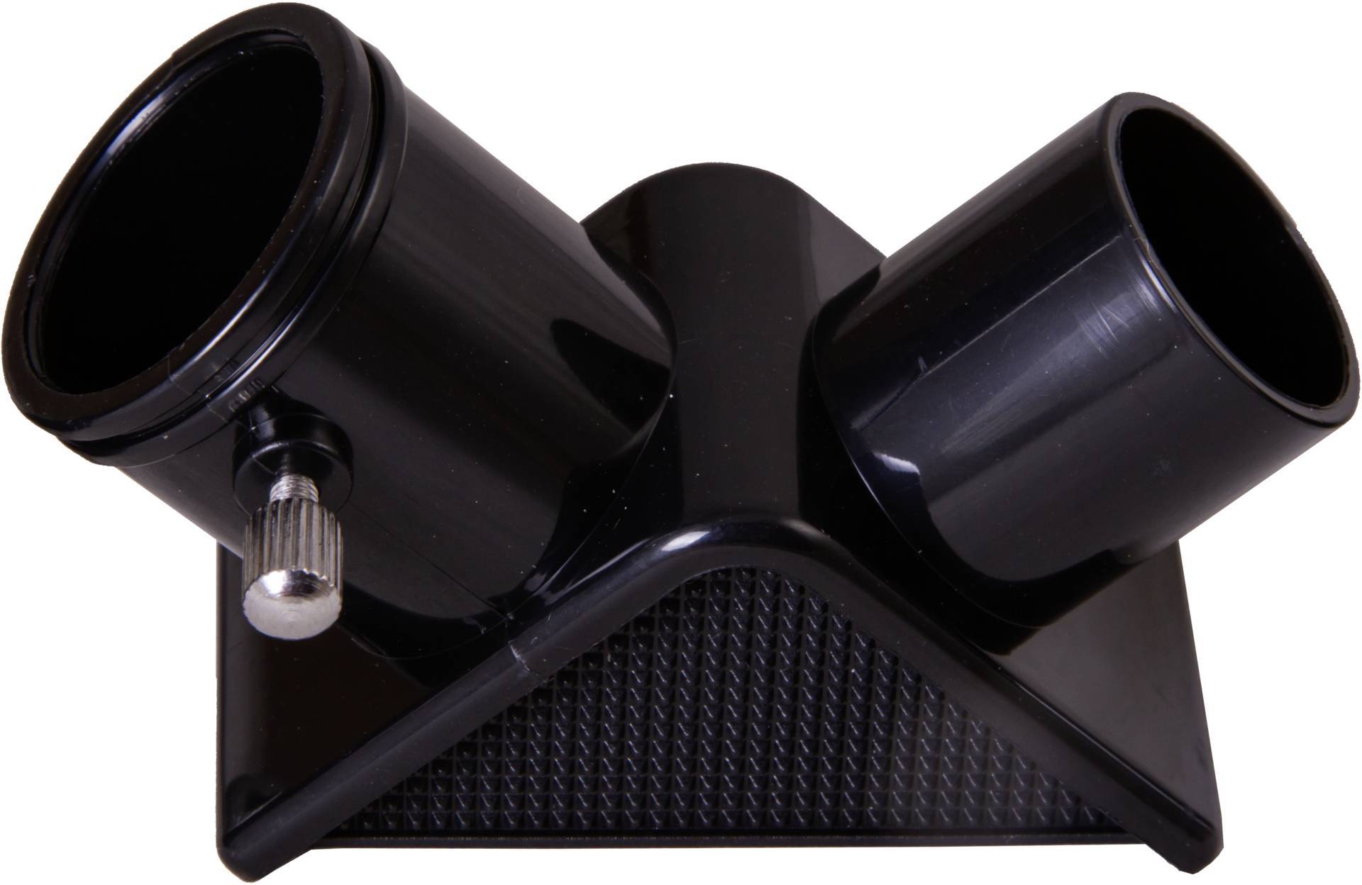 En sort diagonalspejl med to åbninger, som bruges til lysledning i teleskoper, forbedrer observationsperspektivet.