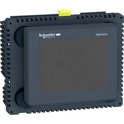 Et elektronisk betjeningspanel fra Schneider Electric, model Harmony, foran en mørk baggrund.
