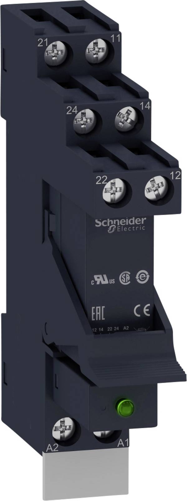 Schneider Electric RSB2A080B7PV Interfacerelæ  Nominel spænding: 24 V/AC Brydestrøm (max.): 8 A 2 x omskifter Piece 30 stk