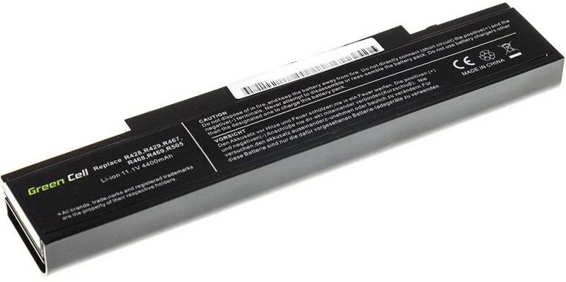'Sort laptop-batteri fra Green Cell, erstatning for R48. 11,1V, 4400mAh.'