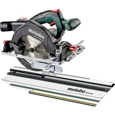 Metabo SET KS 18 LTX 57 Batteridrevet, håndholdt rundsav 165 mm uden batteri, Kuffert, inkl. kappeskinne, inkl. parallel