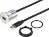 TRU COMPONENTS TC-9534344 USB-indbygningstilslutning Tilslutning, indbygning USB-C® bøsning Paneltykkelse 1-10 mm Indhold: 1 stk