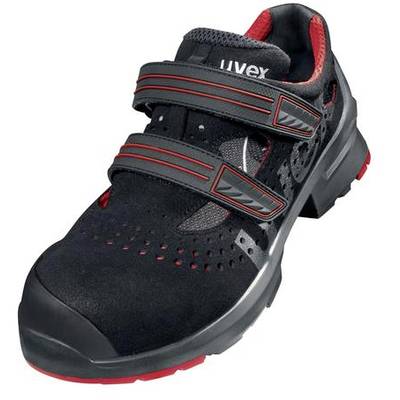 uvex 1 8536245 ESD Sikkerhedssandaler S1P Skostørrelse (EU): 45 Rød/sort 1 Paar