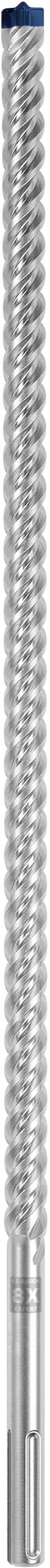 En sølvfarvet bor med spiralskær, egnet til metal- eller træbearbejdning.