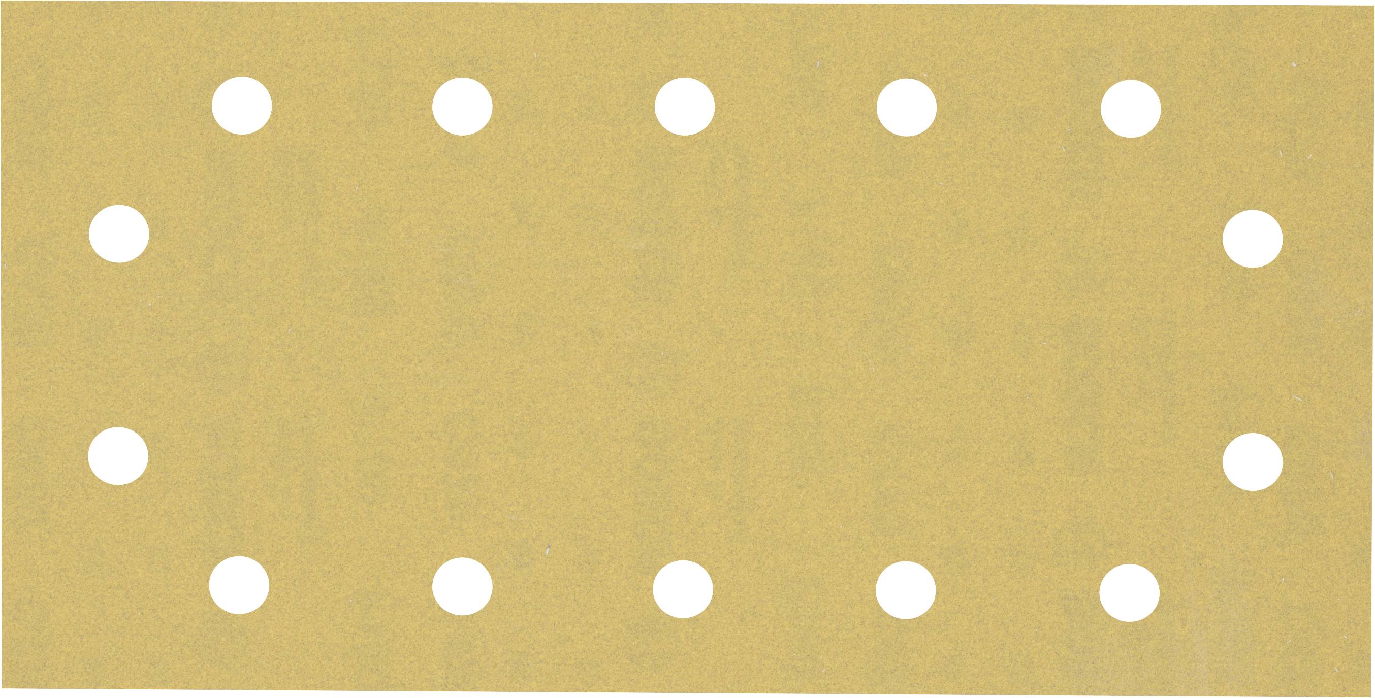 Brun rektangel med hvide punkter langs kanterne, jævnt fordelt.