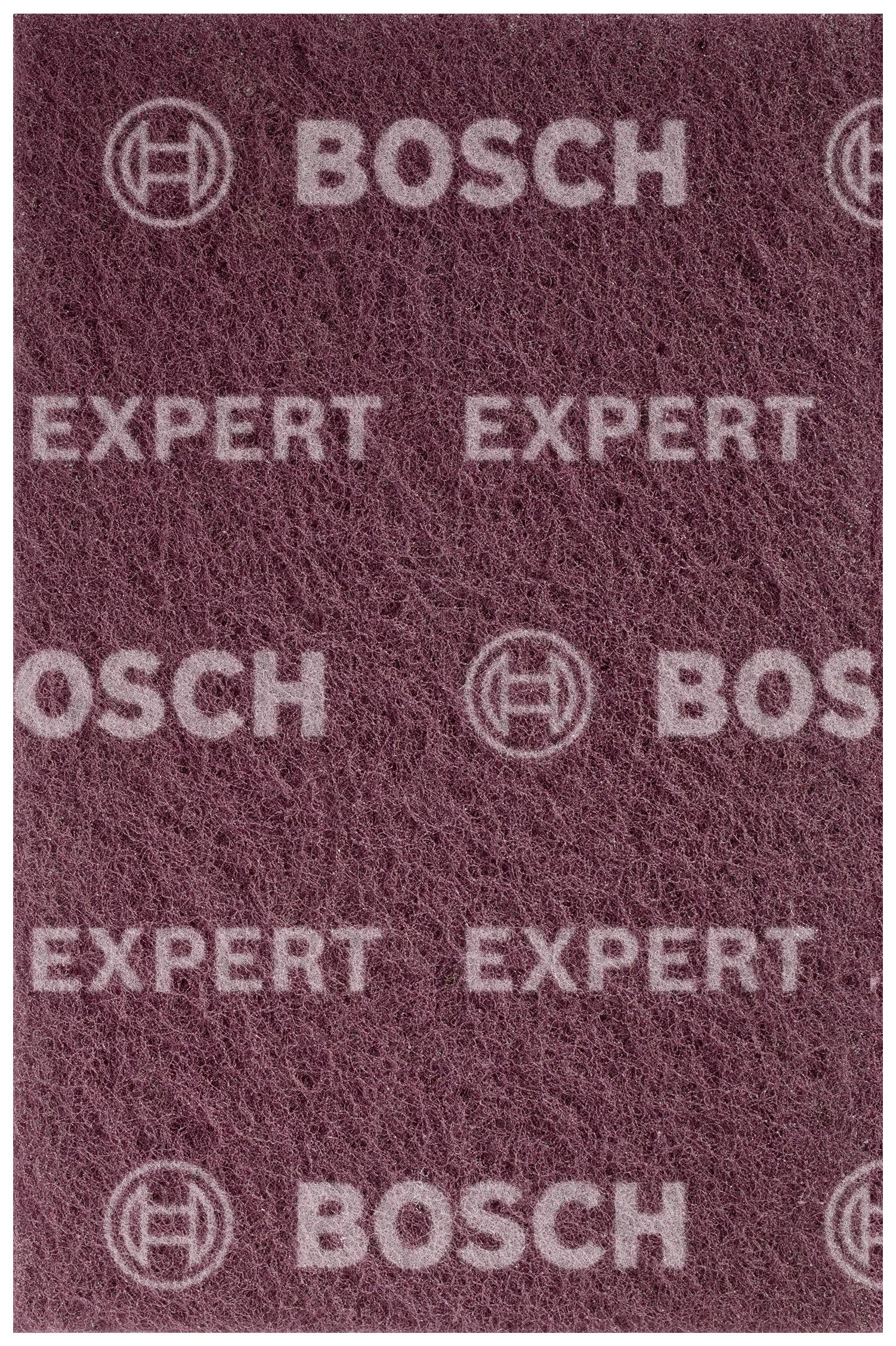 Rødt slibefilt med hvid påtrykning gentagne gange 'BOSCH EXPERT' og logo.