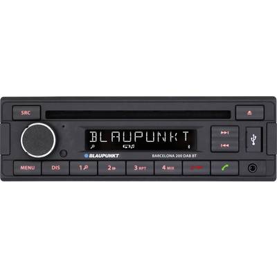 Autoradio 'Blaupunkt Barcelona 200 DAB BT' med LCD-display, betjeningsknapper, USB-stik og CD-drev.