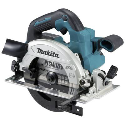 Makita håndrundsav med trådløst design og specialsavklinge, egnet til præcise træskæringer.