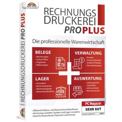 Finans-software Markt & Technik Rechnungsdruckerei Pro PLUS Windows Fuld version, 1 licens
