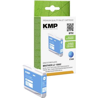KMP Blæk erstatter Brother LC-1000C Kompatibel Cyan B75C 1035,4003