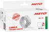 METO Prisetiketter 9506166 Kan fjernes igen Etiket-bredde: 26 mm Etikethøjde: 16 mm Hvid 1 stk