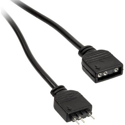 Sort Molex-stikpar; firpolet, ét hun-stik, ét han-stik. Bruges hyppigt i pc-hardware.