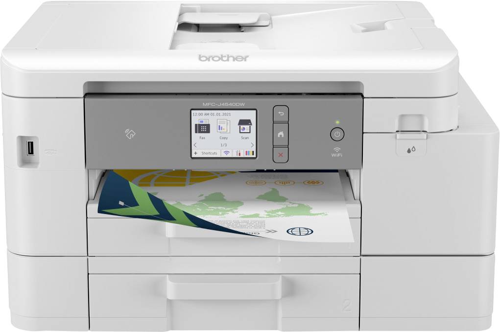 MFC-J4540DW Inkjet-multifunktionsprinter A4 Printer, Kopimaskine, Scanner, Duplex, LAN, WLAN, USB |