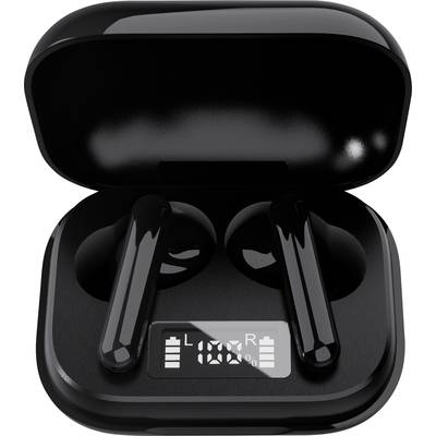 Denver TWE-38 In Ear hovedtelefoner Bluetooth® Sort Batteriladevisning