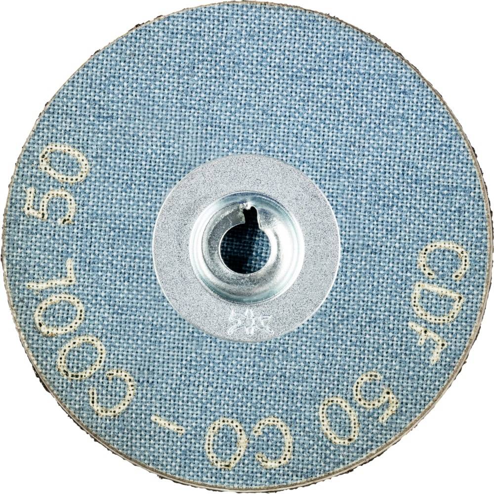 En blå slibeskive med påskriften 'CDF 50 CO / DR 50 CO - 50'.