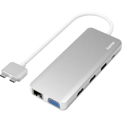 Hama USB-C® Dockingstation Passer til mærkerne: Apple MacBook inkl. opladerfunktion , USB-C® Power Delivery
