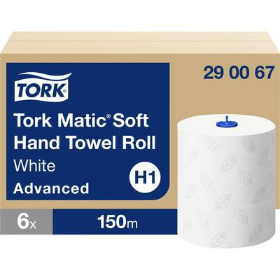 TORK 290067 Matic® Papirservietter (L x B) 150 m x 21 cm Hvid 900 m