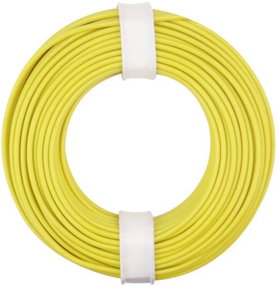 Gul kabelrulle med to hvide plastikclips til fastgørelse. Ideel til elinstallationer.