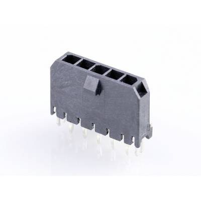 'En sort stikforbinder med otte ben, der peger mod en hvid overflade. Egnet til elektroniske anvendelser.'