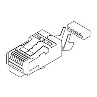 Molex Molex MOL DataCom & Specialty RJ-stikforbindelse 449150001 Stik Gennemsigtig 1 stk