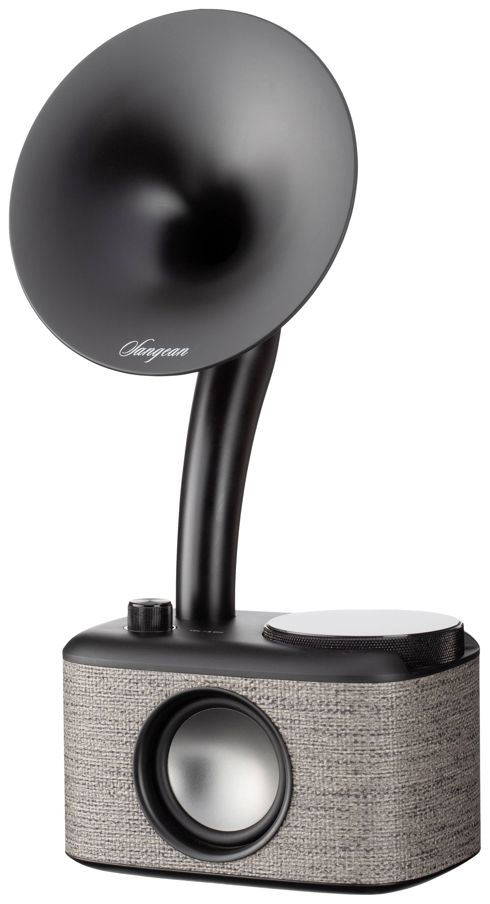 Bordradio Sangean CP-100D Gramophone DAB+, FM Touchscreen, genopladelig Grå-3