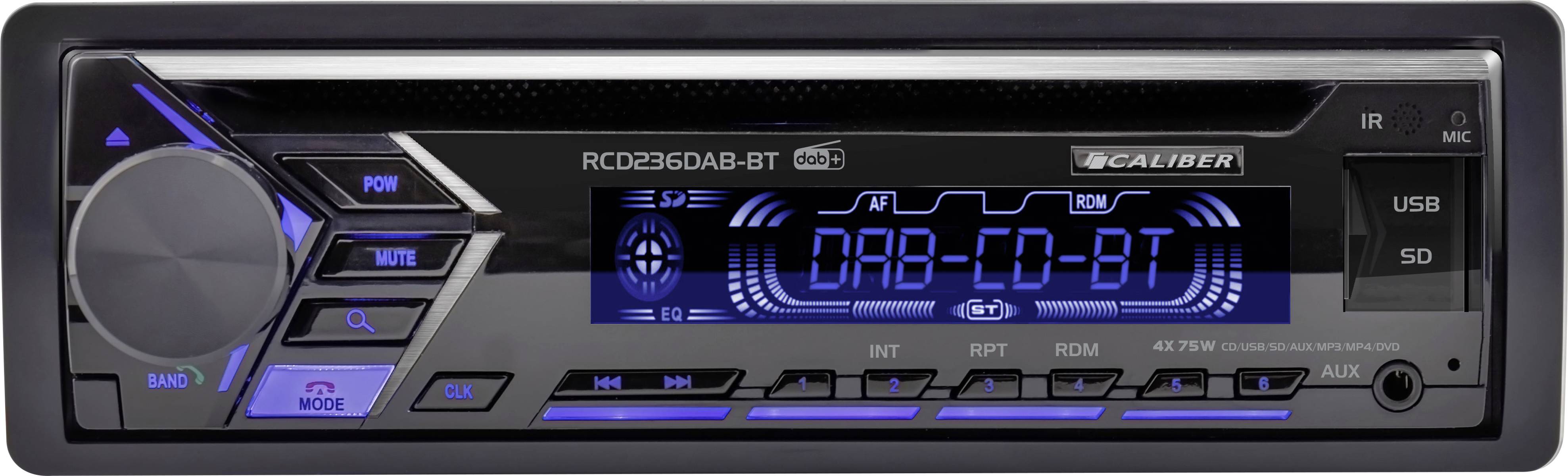 Caliber RCD236DAB-BT Bilradio Håndfrit DAB+ tuner, inkl. DAB-antenne | Conradelektronik.dk