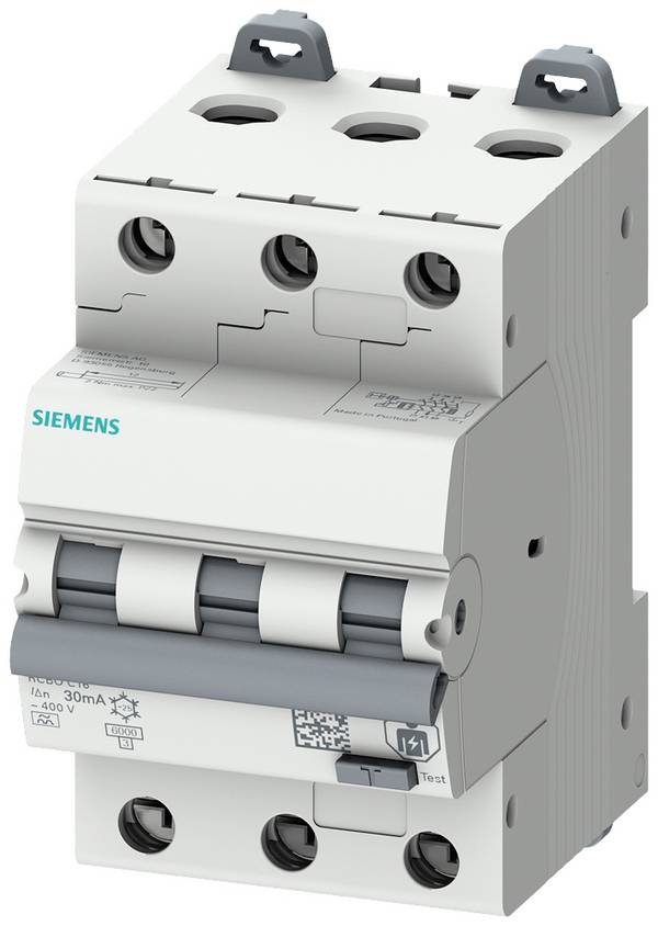 Siemens 5SU13367FP06 FI-sikkerhedsafbryder/automatsikring   Sikringsstørrelse = 3 3-polet 6 A 0.03 A
