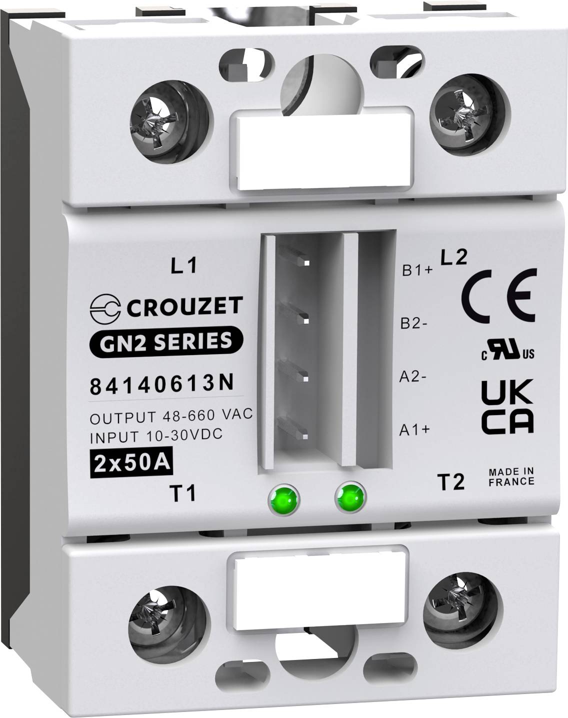 Crouzet Halvlederrelæ 84140613N 50 A Koblingsspænding (max.): 660 V/AC Speciel nulpassage 1 stk