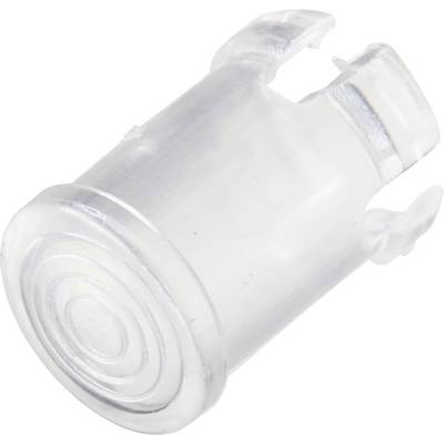 En gennemsigtig plastikstik med riflet overflade og to sideclips til fastlåsning.