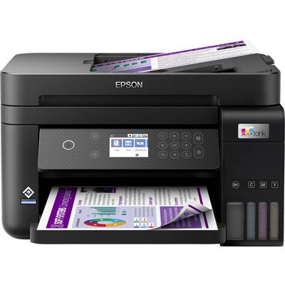 Epson EcoTank ET-3850 Multifunktionsprinter Ink jet Farve A4 Printer, scanner, kopimaskine ADF, USB, WLAN, Blækbeholder-