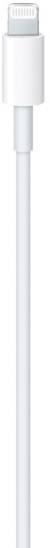 Et hvidt USB-opladningskabel med et Lightning-stik, egnet til mobilenheder.