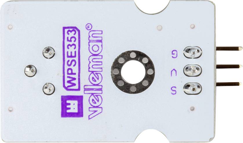 Sensormodul med tre ben og påtrykt 'WPSE353'. Bruges til elektronikprojekter, kompatibel med mikrocontrollere.