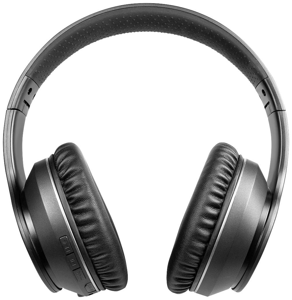 Sorte over-ear-hovedtelefoner med polstrede ørekapper og justerbar bøjle, velegnet til musik- og lydafspilning.
