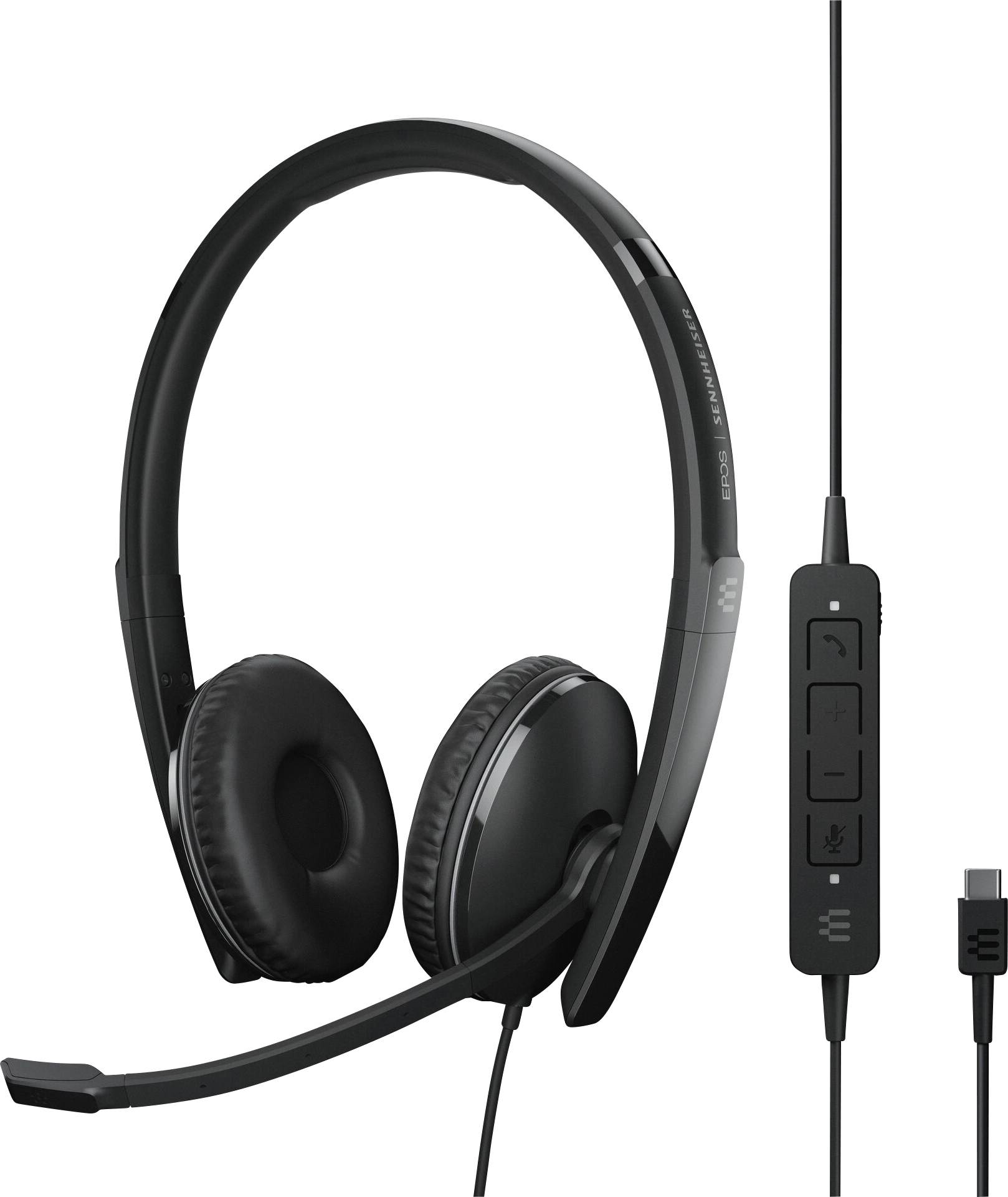 EPOS EPOS - SENNHEISER On Ear-headset kabelbundet Stereo Sort Noise Cancelling Lydstyrkeregulering, Indstilling af lydløs mikrofon Telefon