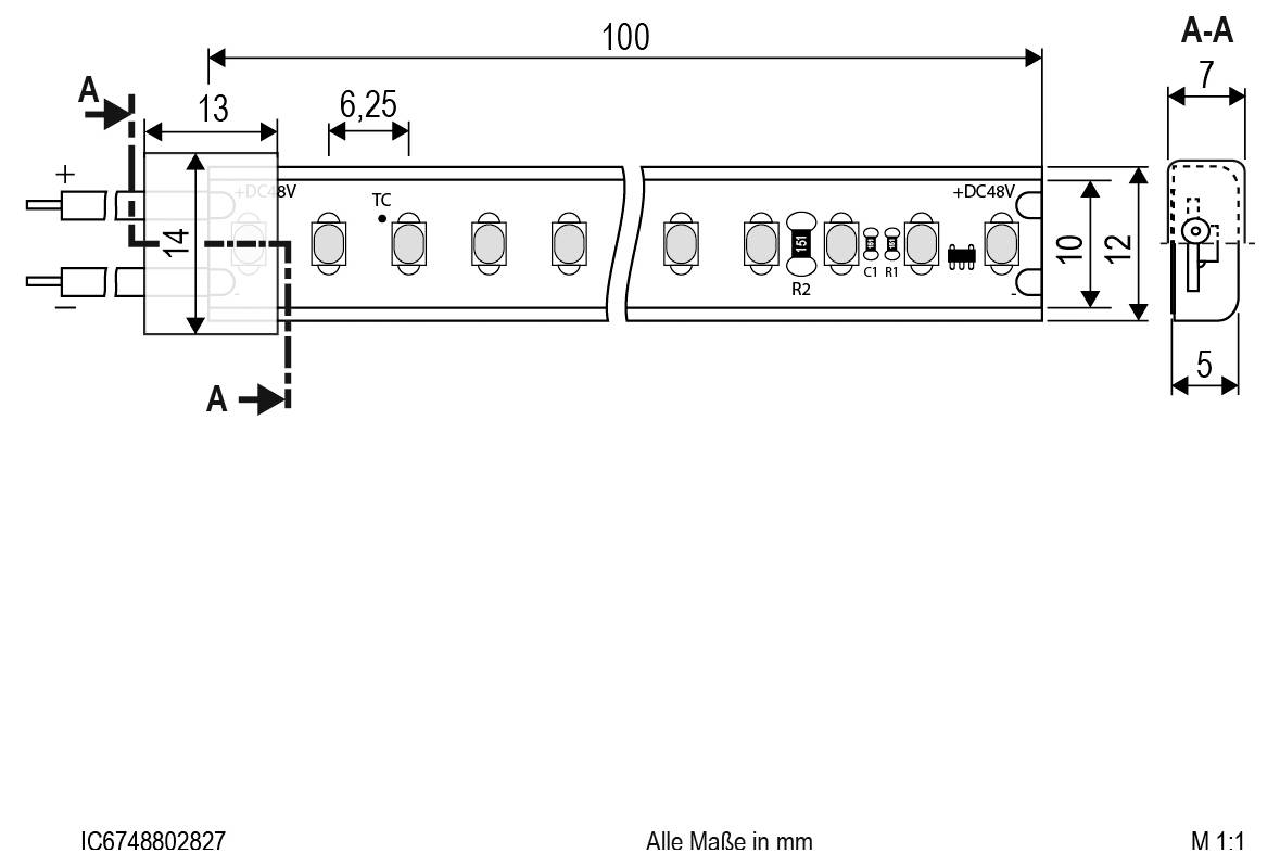 EVN IC6748802827 LED-striber EEK: E (A - G) Med åben kabelende 48 V 5 m Varmhvid 1 stk-2