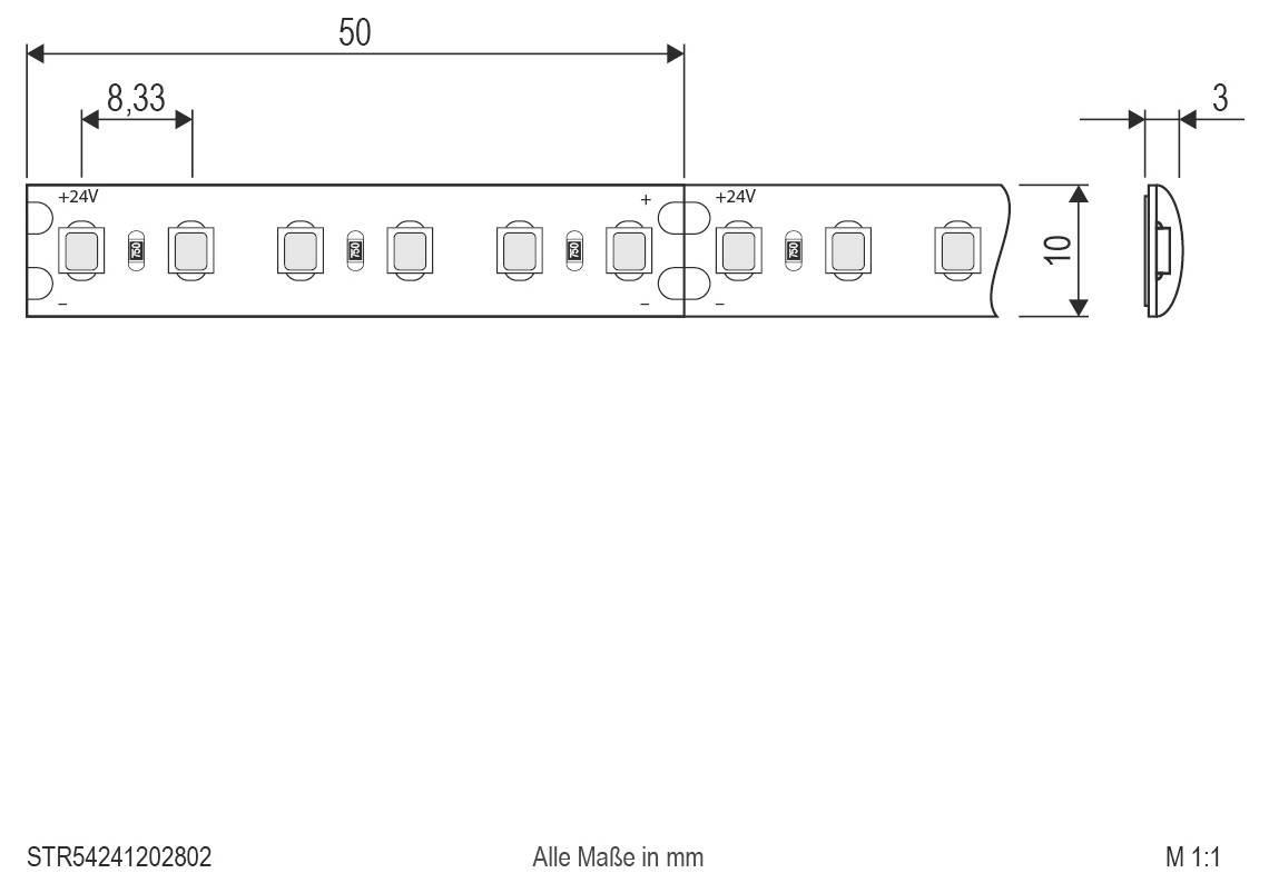 EVN STR54241202802 LED-striber EEK: F (A - G) Med åben kabelende 24 V 5 m Varmhvid 1 stk-2