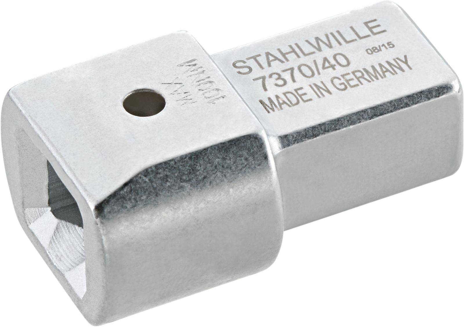 Metaladapter 'STAHLWILLE 7370/40', 'MADE IN GERMANY' graveret.