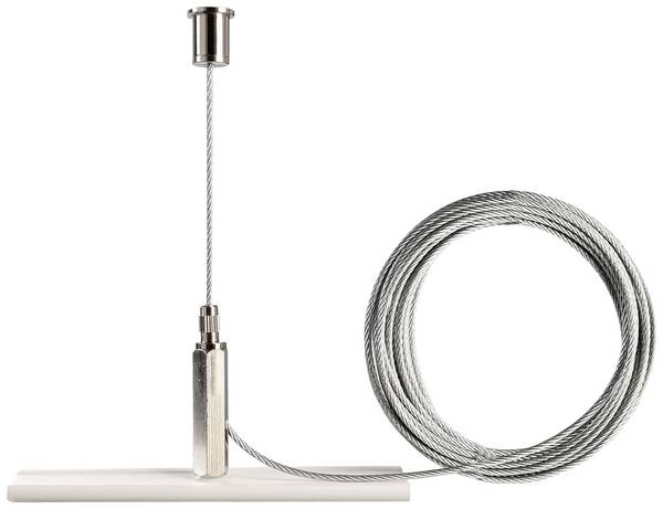 Deko Light 710094 D Line Seilabhängungshalter Mini mit 5,0m Abhängeseil Højvolt-skinnesystem-komponenter  Strømskinne  3-faset Hvid