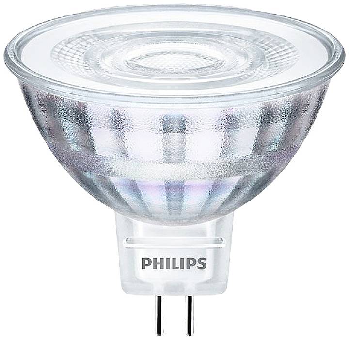 En LED-pære fra Philips med GU5.3-sokkel, velegnet til energieffektive belysningsløsninger.