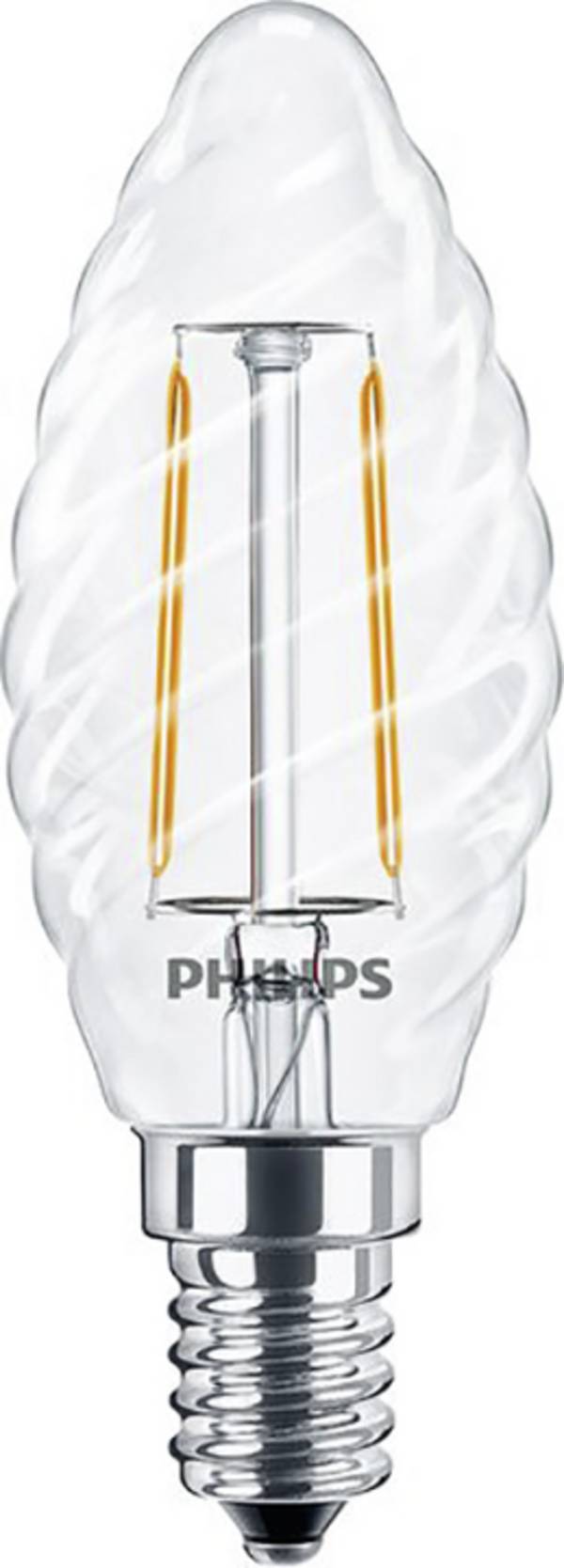 Philips LED 34772400 LED (RGB)-lamp EEK E (A - G) E14 stearinlysform drejet 2 W = 25 W Varmhvid (Ø x H) 35 mm x 97 mm Kan ikke dæmpes 1 stk