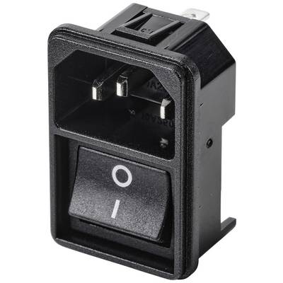 En sort vippekontakt med positionerne 'I' for Til og 'O' for Fra, egnet til elektriske enheder til styring af strømforsyningen.